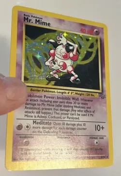 Pokemon TCG Jungle Mr. Mime 6/64 Holo Unlimited Holo Rare LP - Image 2