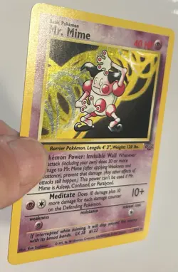 Pokemon TCG Jungle Mr. Mime 6/64 Holo Unlimited Holo Rare LP - Image 3