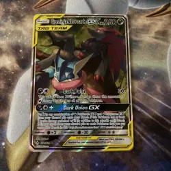 Pokemon Greninja & Zoroark GX TAG TEAM Full Art Ultra Rare Holo 201/214 250 HP - Image 1