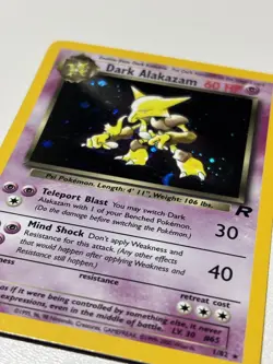 Pokemon 2000 DARK ALAKAZAM HOLO 1/82 Team Rocket set Rare NM - Image 2
