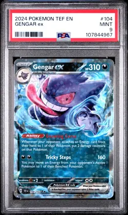 Pokemon Gengar ex 104/162 Temporal Forces 2024 Englisch PSA 9 - Image 1