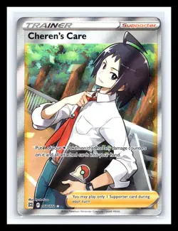 💥 Cheren's Care 168/172 Brilliant Stars Ultra Rare Full Art Holo Pokemon - Image 1