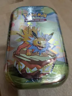 Pokemon TCG Scarlet & Violet Prismatic Evolutions Mini Tin Sealed Jolteon - new - Image 2