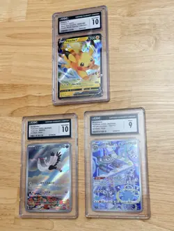 CGC 10 9 2023 PIKACHU BLACK STAR FOIL BOMBIRDIER MAGNZONE POKEMON BUNDLE SET - Image 1