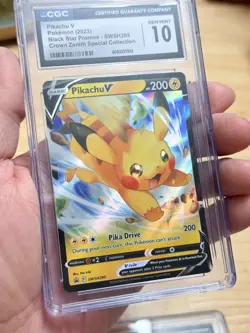CGC 10 9 2023 PIKACHU BLACK STAR FOIL BOMBIRDIER MAGNZONE POKEMON BUNDLE SET - Image 2
