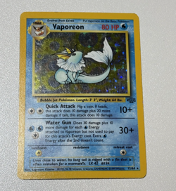 Pokemon 1999 VAPOREON HOLO 13/64 Jungle set Rare LP - Image 1
