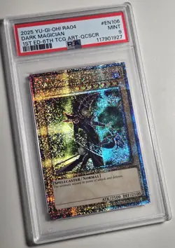 2025 YU-GI-OH! QUARTER CENTURY STAMPEDE Dark Magician RA04-EN106 QCR PSA 9 - Image 2