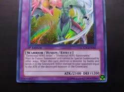 Yugioh - Elemental Hero Flame Wingman LCGX-EN045 Secret Rare 1st Edition - Image 3
