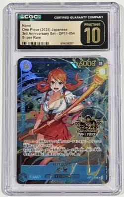 2025 One Piece Nami OP11-054 3RD Anniversary Set CGC 10 Pristine SR Japanese - Image 1