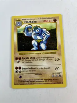 Pokemon Machoke 34/102 Shadowless Base Set Uncommon Regular Vintage 1999 WOTC - Image 1