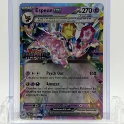 Pokemon TCG Prismatic Evolutions Espeon ex #034/131 Stamped Promo NM - Image 1