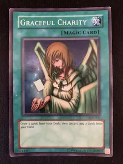 Yu-Gi-Oh! TCG Graceful Charity Super Rare Unlimited LP SDP-040 - Image 1