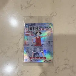 Bandai One Piece CCG Monkey.D.Luffy Promo Full Art Holo US Voyage P-055 5000 - Image 3