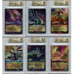 ** BGS 10 Pristine ** Complete Set of Six 2024 D23 Disney Lorcana Cards + 9.5Q++ - Image 1