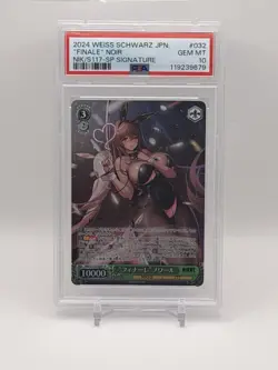 SIGNED "Finale" Noir Weiss Schwarz 2024 Nikke SP Japanese NIK/S117-032 PSA 10 - Image 1
