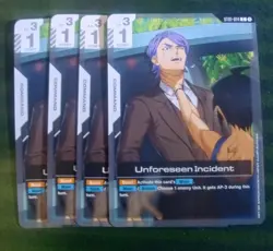 Playset of 4 Unforeseen Incident - ST01-014 NM - Gundam TCG Card Game - Image 1