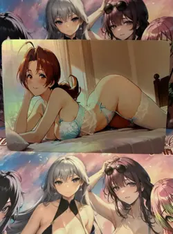 Holo Single Image Waifu Handmade Card Goddess Story CCG Anime Double Sided - Image 1
