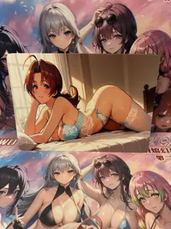 Holo Single Image Waifu Handmade Card Goddess Story CCG Anime Double Sided - Image 2