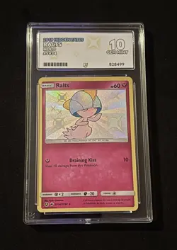 Ace 10 GEM MINT Ralts SV34/SV94 Hidden Fates Baby Shiny Pokemon Card - Image 1