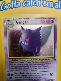Pokemon TCG Gengar Fossil Holo Card 5/62 Unlimited Rare Vintage WOTC - Image 2