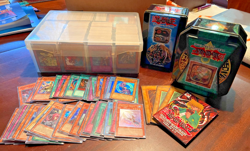 Yu Gi Oh! Cards TCG LOT Holo Rare + Collector Tin Containers (HEAVY box) - Image 1