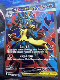 Pokemon TCG Mega Lucario EX Full Art Holo Card Lot Of 3Ultra Rare Mega Evolution - Image 3
