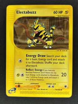 Electabuzz 76/165 - Expedition Ereader Vintage Uncommon WOTC Pokemon Card - MP - Image 1