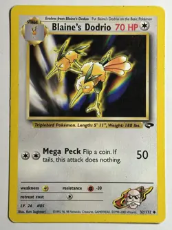 Blaine's Dodrio Gym Challenge 032/132 MP-LP Pokemon Card - Image 1