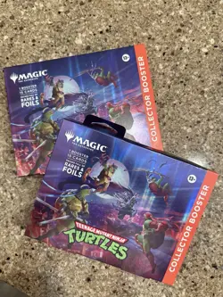 2 MTG Teenage Mutant Ninja Turtles Collector Booster 15 Cards NEW SEALED In Hand - Image 1