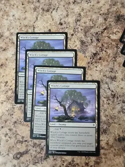 Witch's Cottage Throne of Eldraine Regular Playset X4 MTG NM Unplayed Graveyard - Image 1