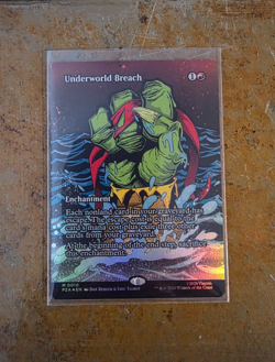 MTG TMNT Lot 14 Showcase Mythic Borderless Foil Dark Leo Shredder Brainstorm - Image 4