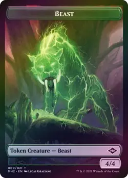 MTG Modern Horizons 2 - Food & Beast 4/4 [Token] (Foil) - Image 2