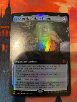 MTG Adventures in the Forgotten Realms The Deck of Many Things Extended Art Foil - Image 1