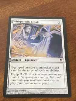 Whispersilk Cloak #160 Darksteel DST Magic MTG NM TCG - Image 1