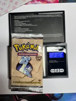 Pokemon TCG Fossil 1. Edition Booster Deutsch 21.03 Gramm Lapras Artwork Clean - Image 1