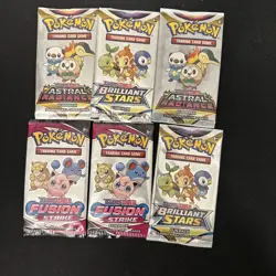 Pokemon Fun Packs Lot Of 6 Fusion Strike & Astral Radiance Sword & Shield Sealed - Image 1