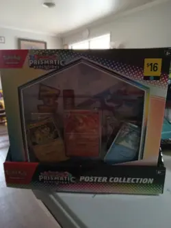 LOT OF 6 POKEMON PRISMATIC EVOLUTIONS POSTER COLLECTION BOXES w/DISPLAY SEALED - Image 1