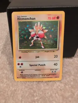 Hitmonchan - 7/102 - Pokemon Base Set Unlimited Holo Rare Card WOTC NM - Image 1
