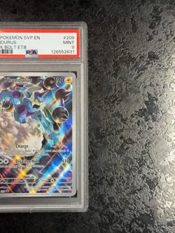 2025 POKEMON SVP EN THUNDURUS BLACK BOLT ETB #209 MINT 💎 PSA 9 - Image 2