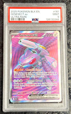 2025 POKEMON BLACK BOLT EN GENESECT ex ULTRA RARE #161 MINT 💎 PSA 9 - Image 1