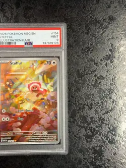 2025 POKEMON MEGA EVOLUTION EN STUFFUL ILLUSTRATION RARE #154 MINT 💎 PSA 9 - Image 2