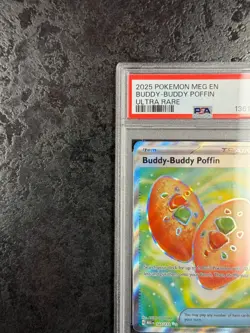 2025 POKEMON MEGA EN BUDDY-BUDDY POFFIN ULTRA RARE #167 MINT 💎 PSA 9 - Image 3