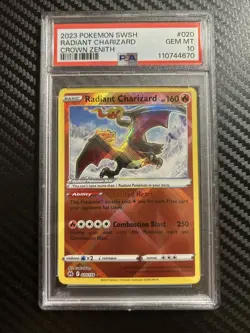 PSA 10 2023 Pokemon Radiant Charizard #20 Crown Zenith Holo - Image 1