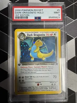 Pokemon Dark Dragonite Team Rocket 1st Edition Holo PSA 9 - Image 1