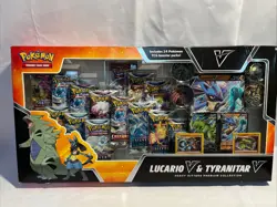Pokemon TCG Lucario V & Tyranitar V Heavy Hitters Premium Collection Exclusive - Image 1