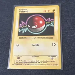 Pokemon TCG WoTC Voltorb 067/102 Base Set (Shadowless) Vintage Lightly Played LP - Image 1