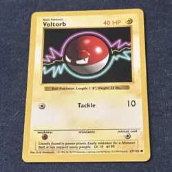Pokemon TCG WoTC Voltorb 067/102 Base Set (Shadowless) Vintage Lightly Played LP - Image 3