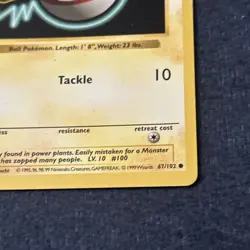 Pokemon TCG WoTC Voltorb 067/102 Base Set (Shadowless) Vintage Lightly Played LP - Image 5