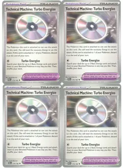 4x Pokemon TCG Technical Machine: Turbo Energize 179/182 Paradox Rift Playset - Image 1