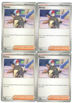 4x Pokemon TCG Penny 183/198 Sv01: Scarlet & Violet Base Set Regular Playset - Image 1